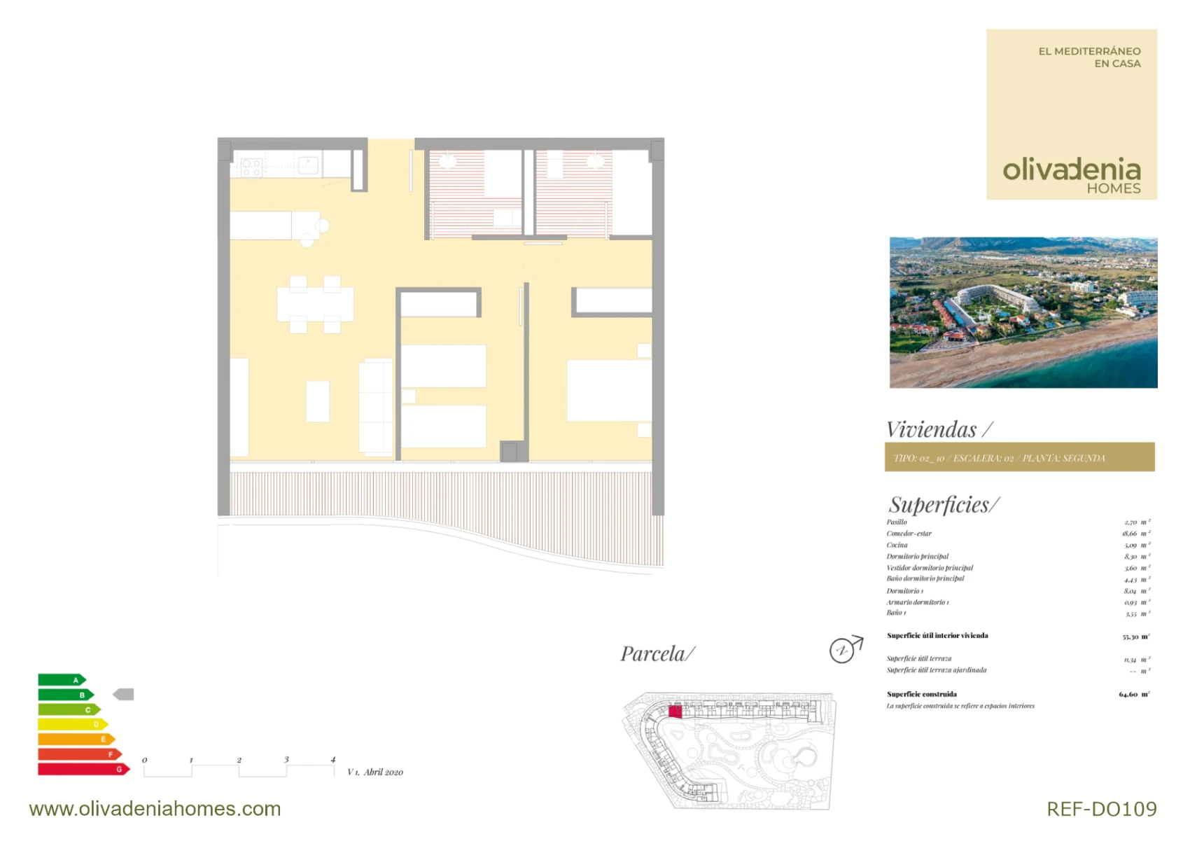 Apartamento en primera línea de 2 dormitorios