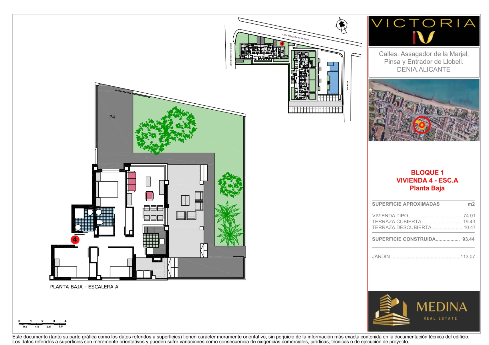 Apartamento en planta baja a 100 metros del mar.