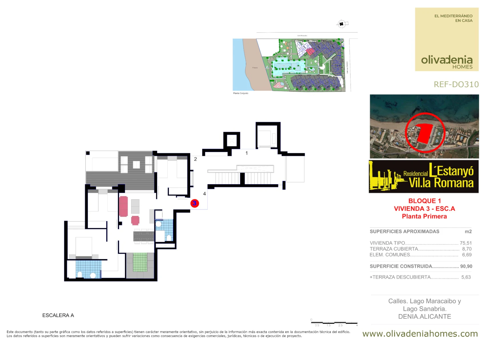 Apartamento 3 habitaciones en primera línea