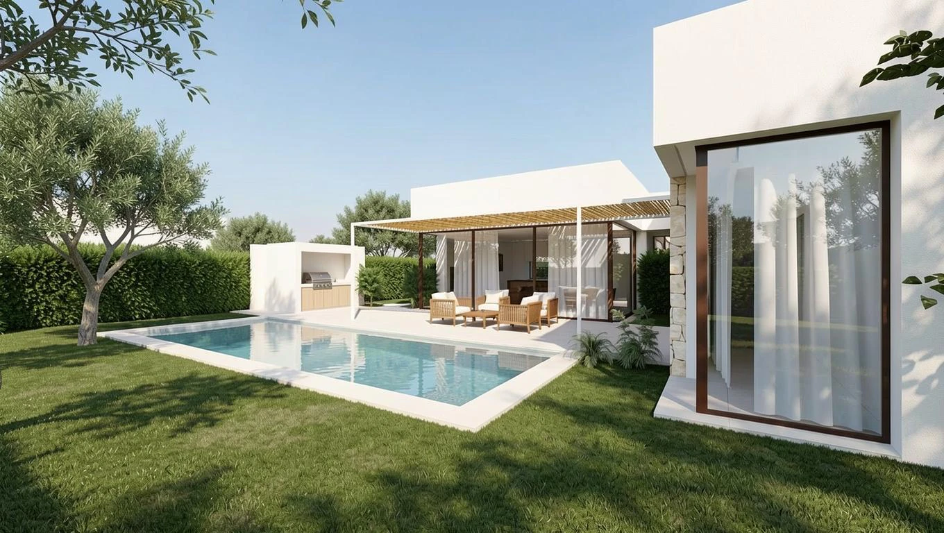 Villa de obra nueva a un paso de la ciudad.