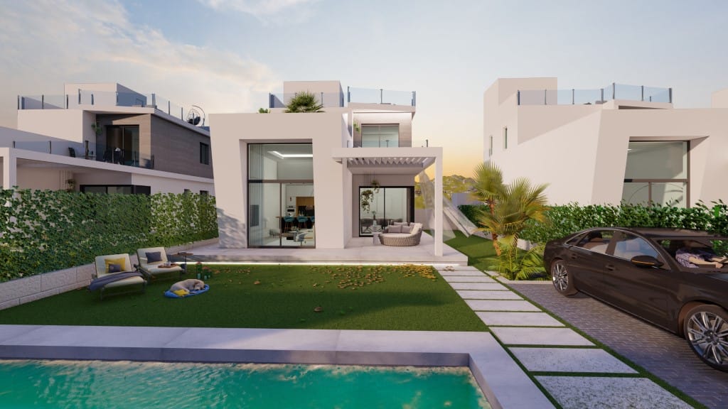 En construcción: 22 modernas villas cerca del golf en Finestrat