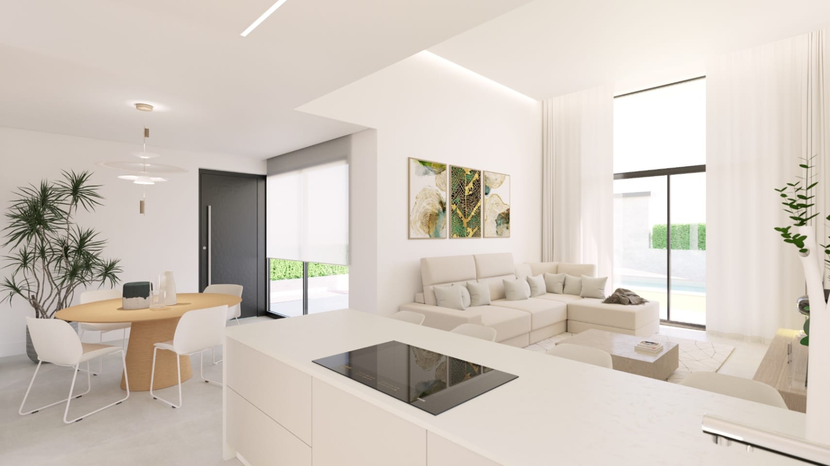 En construcción: 22 modernas villas cerca del golf en Finestrat
