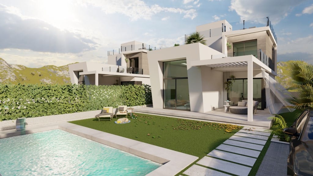 En construcción: 22 modernas villas cerca del golf en Finestrat