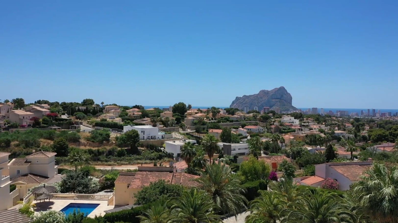 Proyecto de villa moderna con vista al mar y del Peñón en venta, Calpe