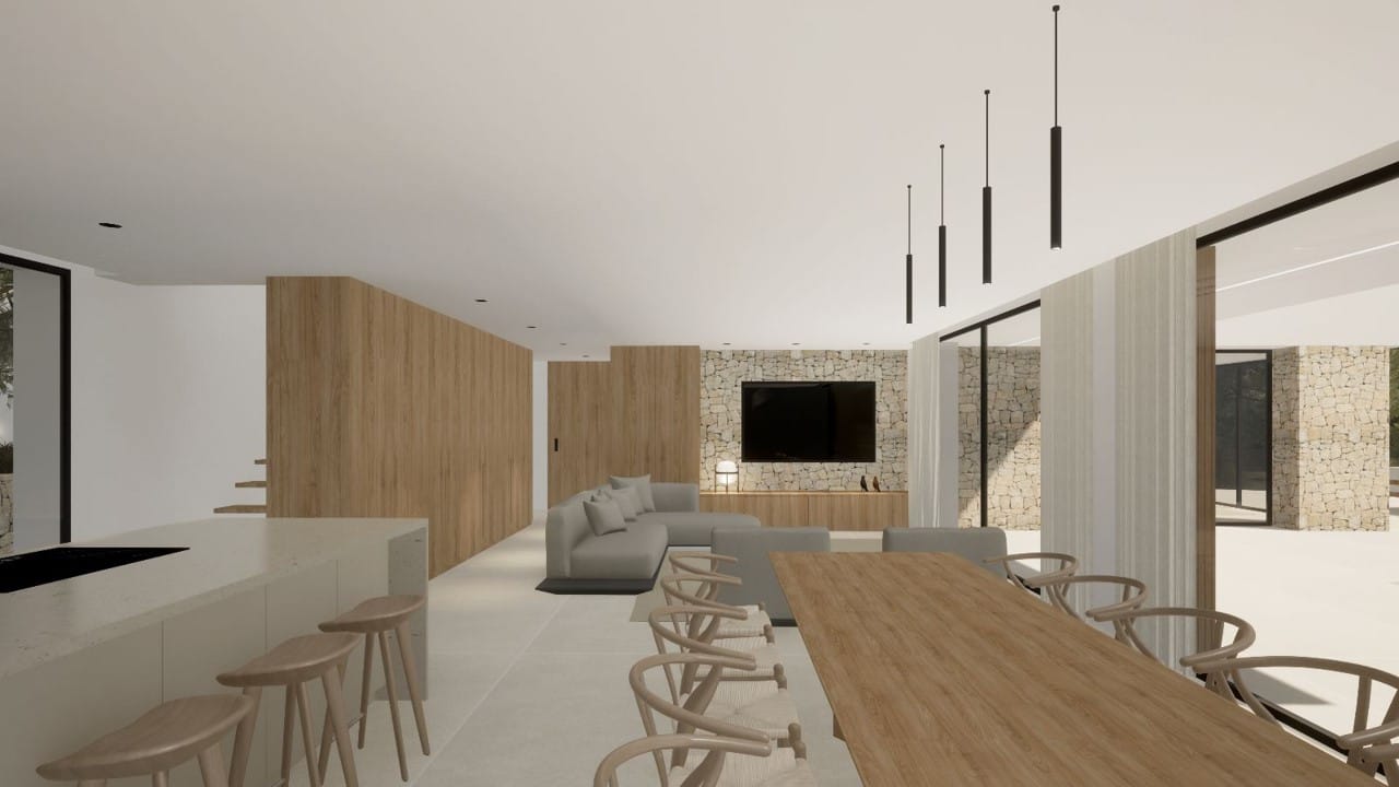 Proyecto de impresionante villa moderna en venta en Moraira