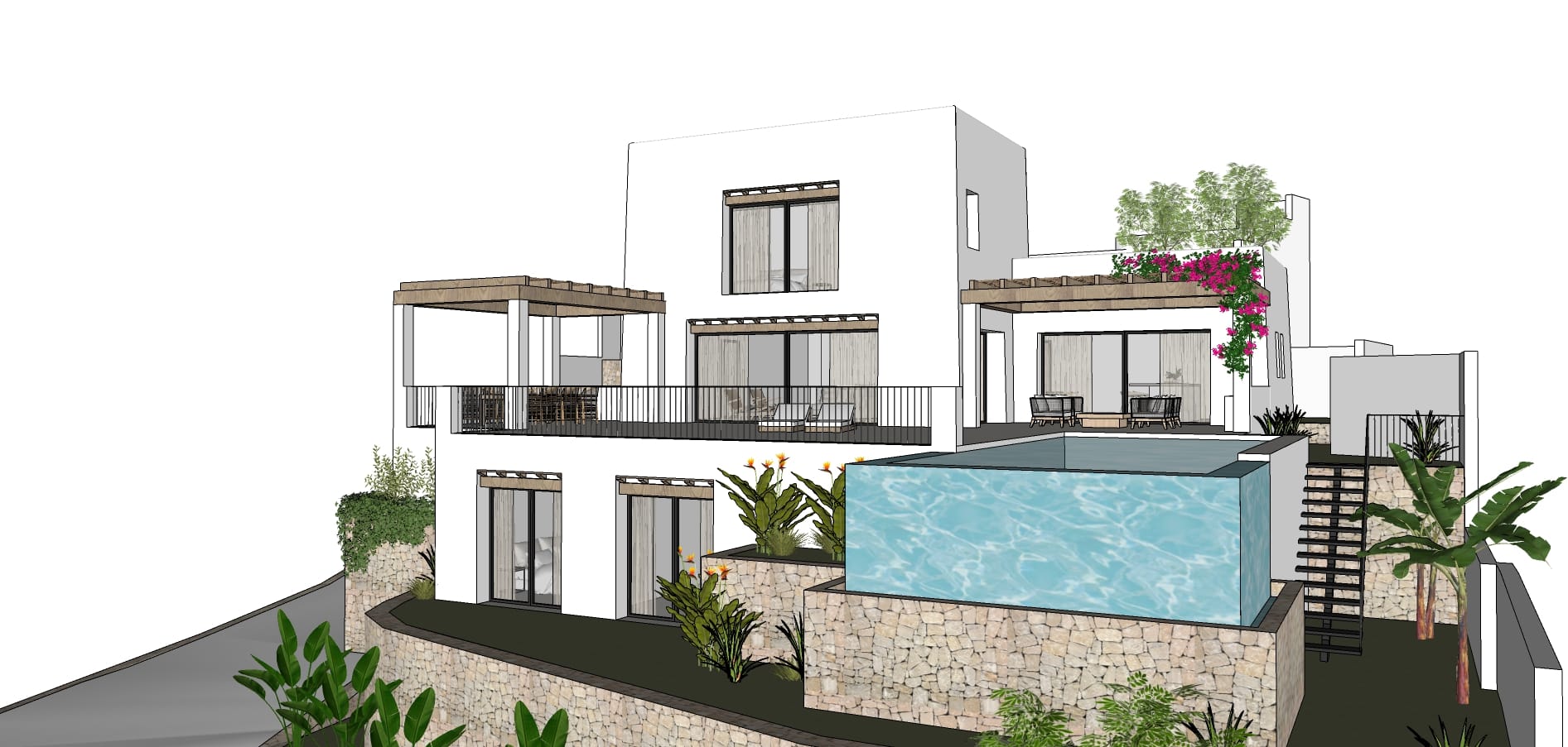 Villa im ibizenkischen Stil mit Meerblick zu verkaufen in Moraira