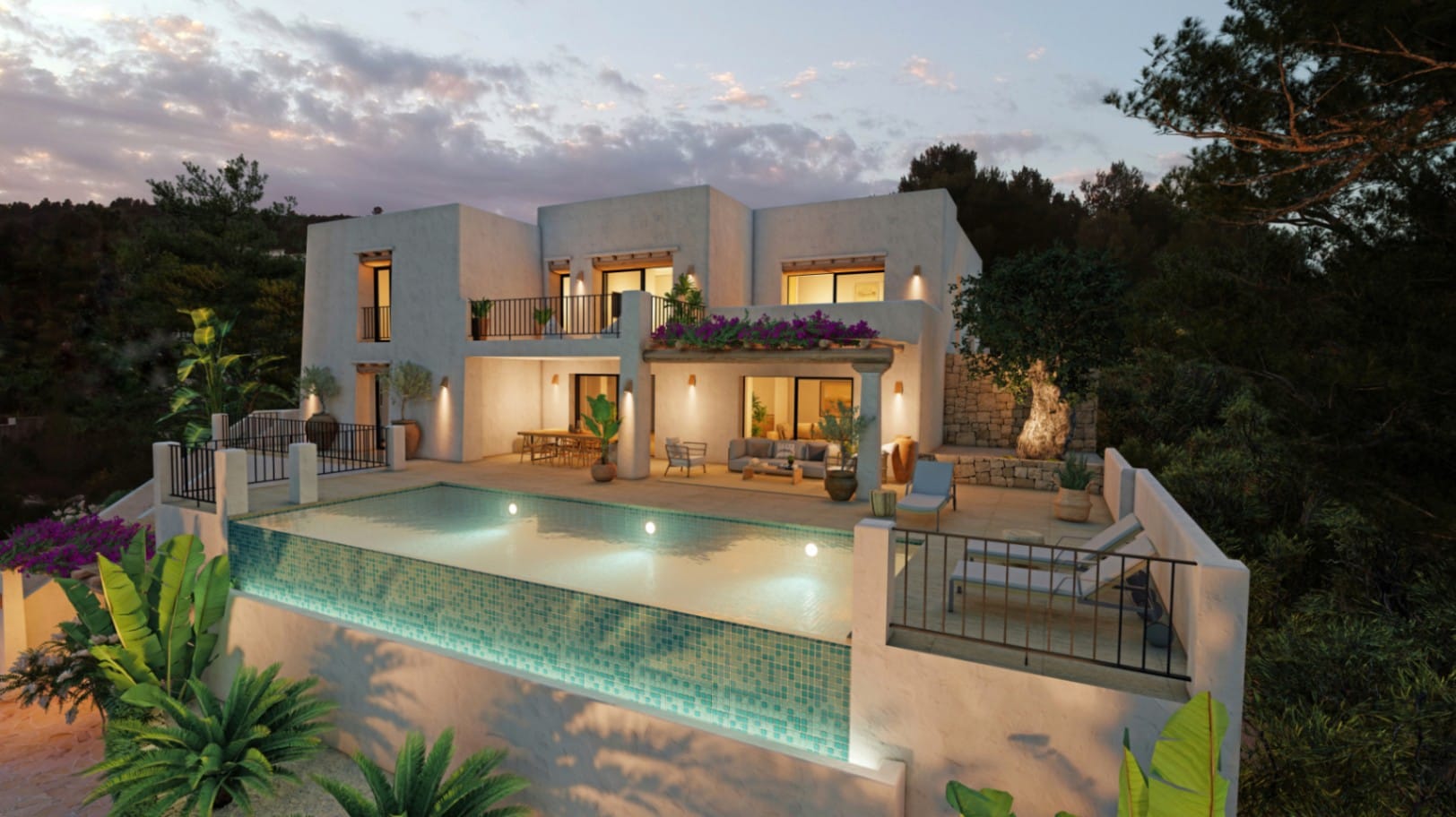 Villa im ibizenkischen Stil mit Meerblick zu verkaufen in Moraira