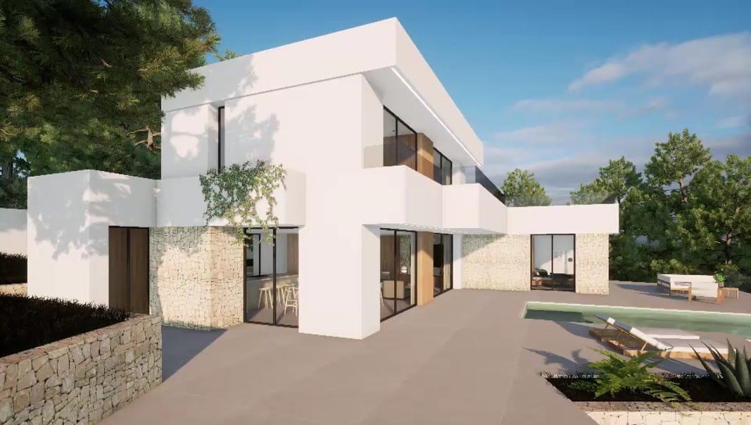 Proyecto de impresionante villa moderna en venta en Moraira