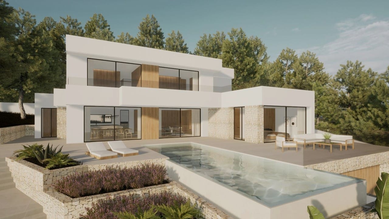 Proyecto de impresionante villa moderna en venta en Moraira