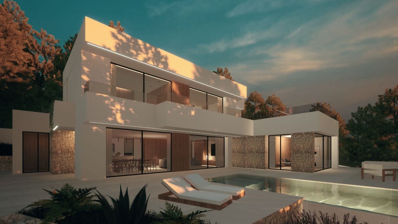 Proyecto de impresionante villa moderna en venta en Moraira