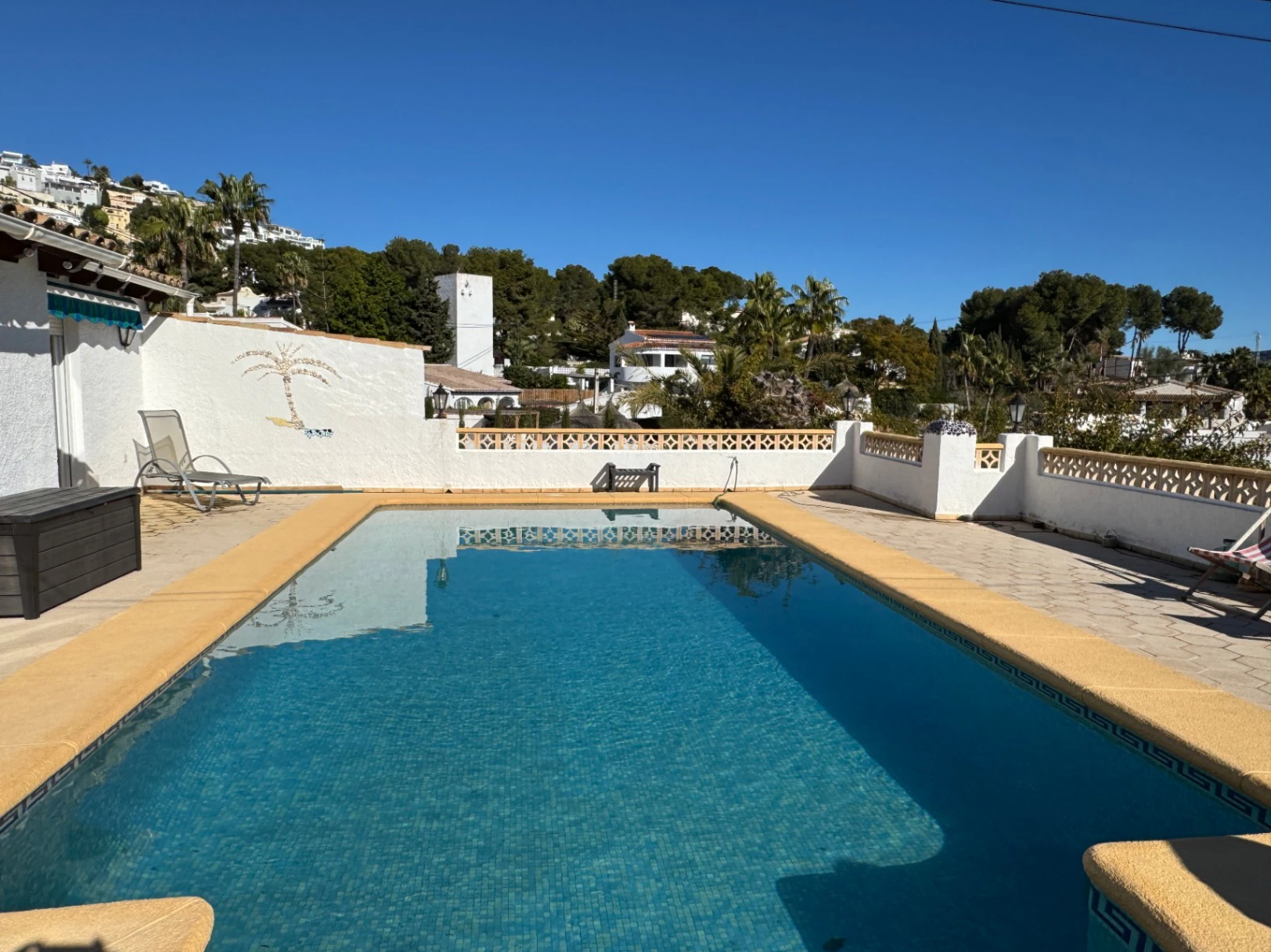 Villa for sale in Moraira with pool, open views and privacy