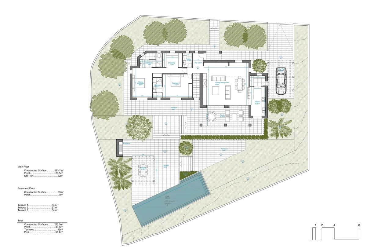 Projekt: Moderne Luxusvilla mit wunderschönem Meerblick