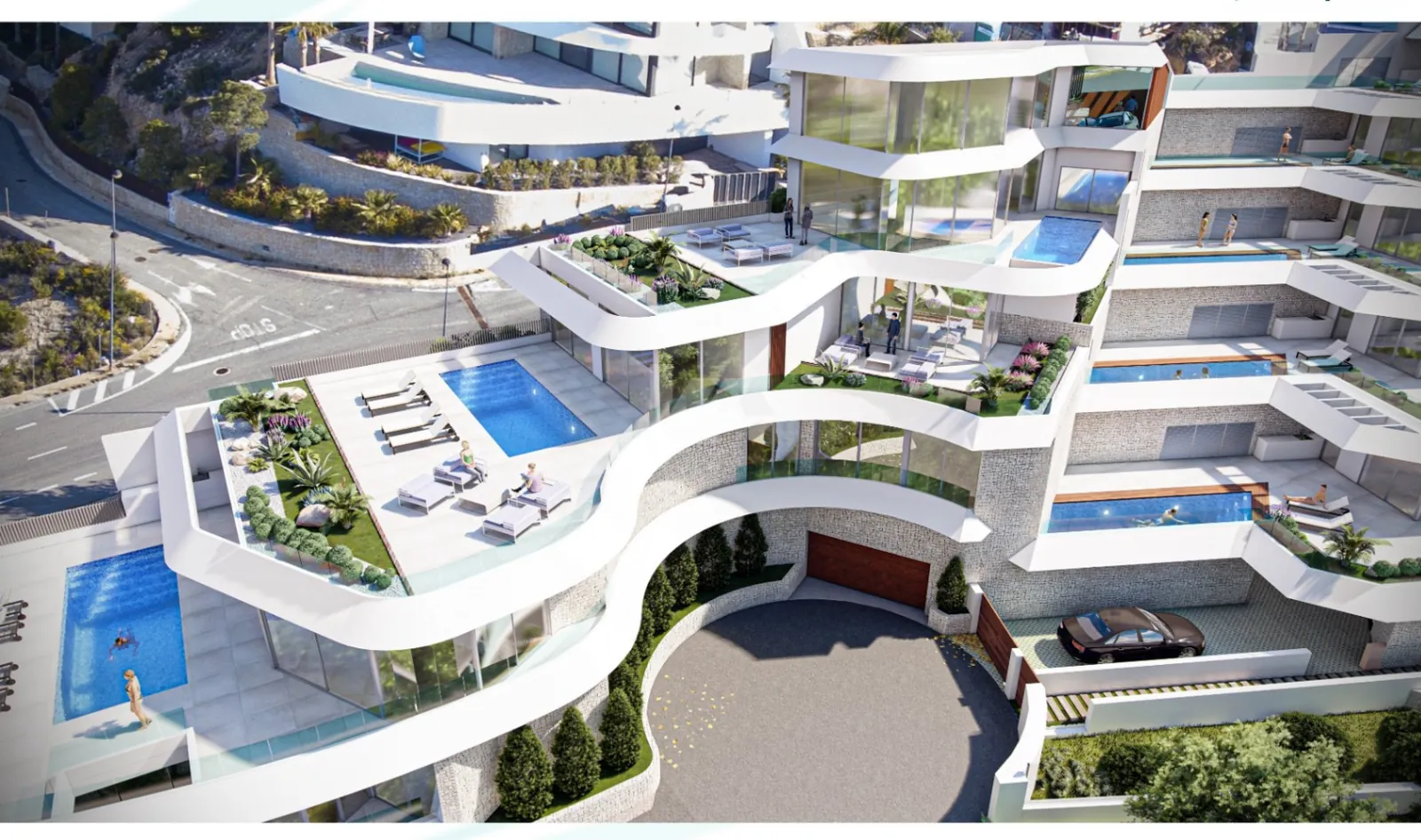 Appartementen met uitzicht op zee te koop in Altea, Costa Blanca.