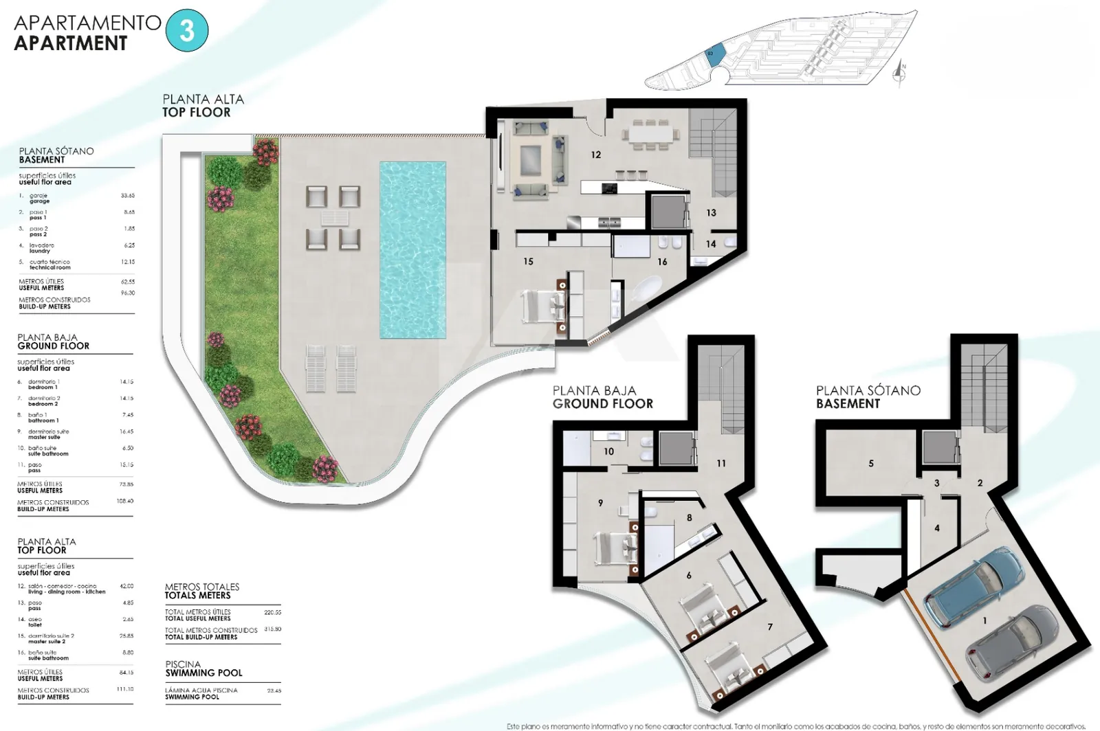 Penthouse te koop met zeezicht in Altea, Costa Blanca.
