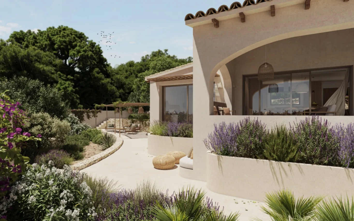 Volledig gerenoveerde villa met mooi zeezicht te koop in La Fustera, Benissa