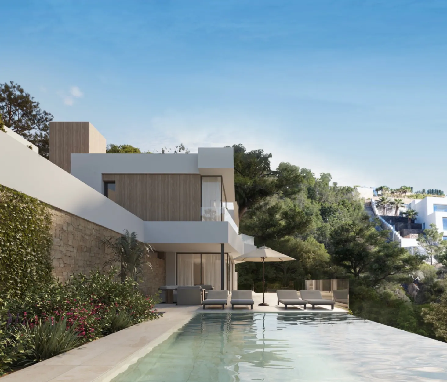 Nieuwbouwvilla met bouwvergunning en zeezicht in Racó del Galeno, Benissa
