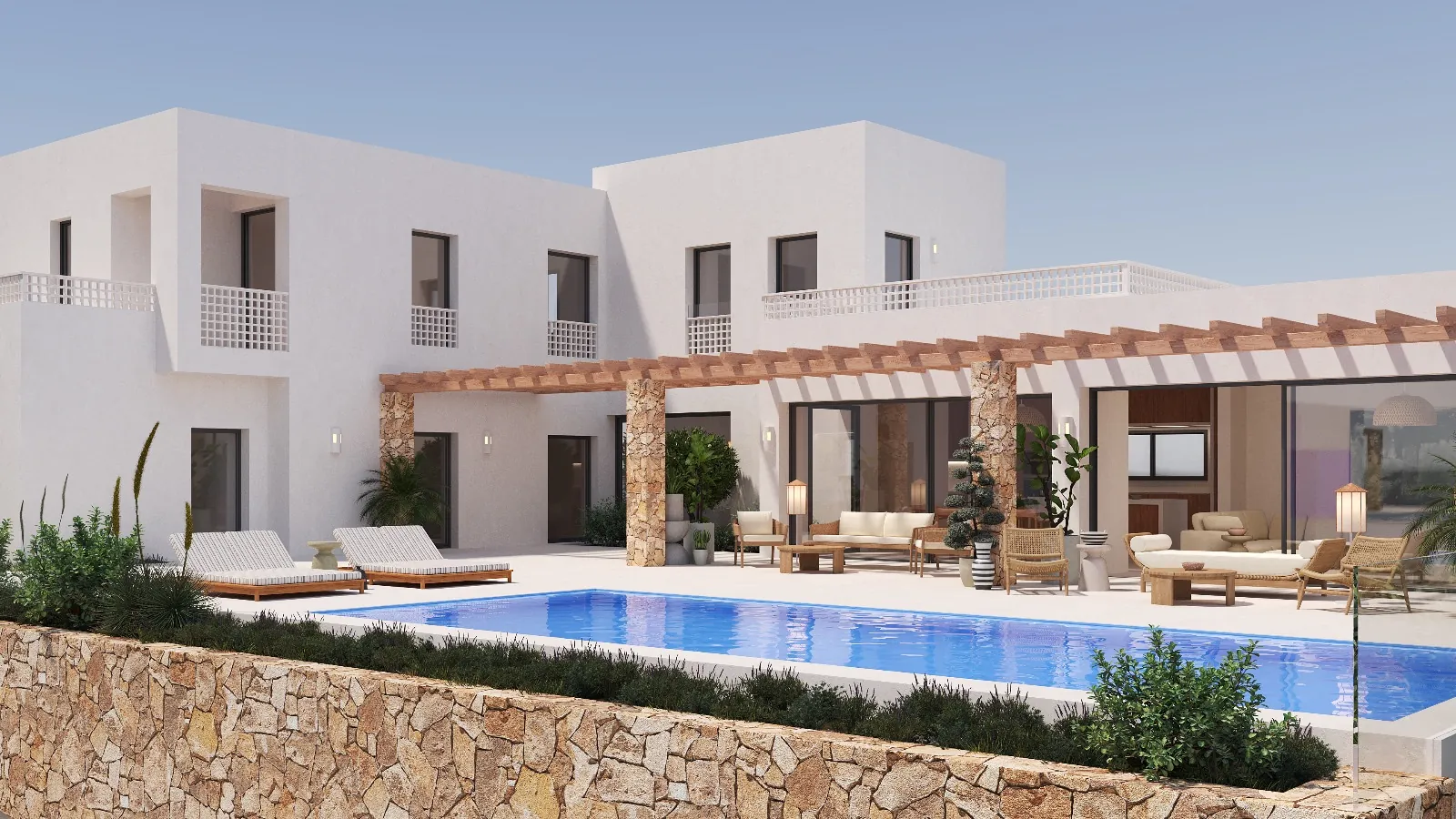 Ibiza-stijl nieuwbouwwoning te koop in La Camarrocha, Moraira