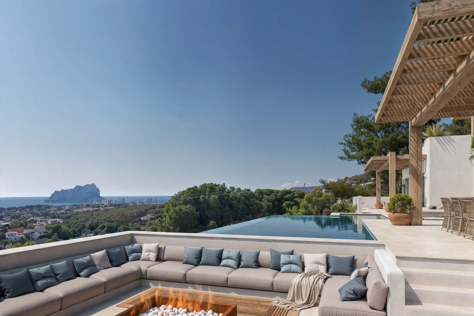 Project voor een nieuwbouw villa te koop met panoramisch zeezicht in Raco del Galeno, Benissa