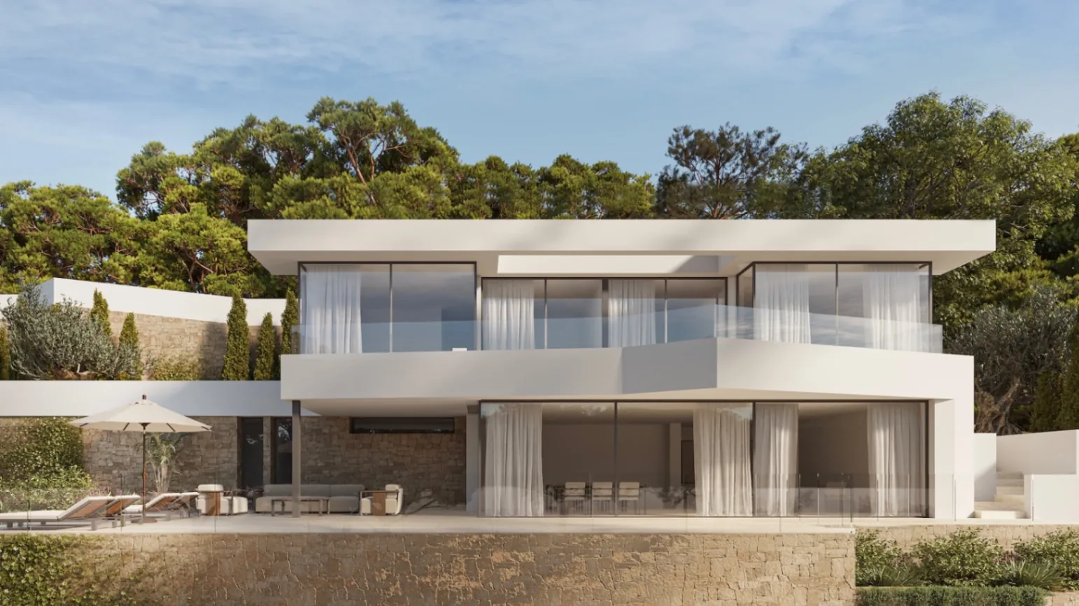 Nieuwbouwvilla met bouwvergunning en zeezicht in Racó del Galeno, Benissa