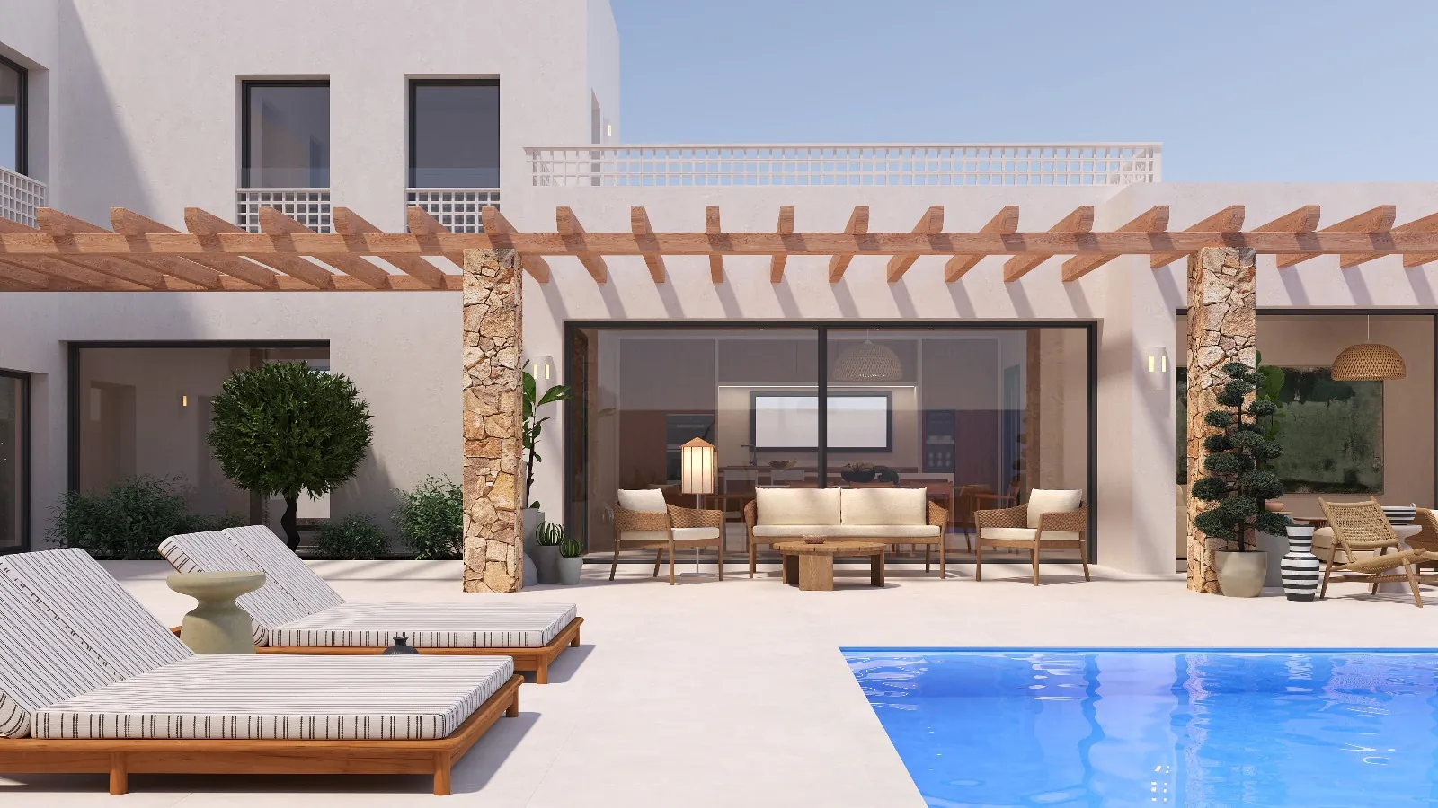Ibiza-stijl nieuwbouwwoning te koop in La Camarrocha, Moraira