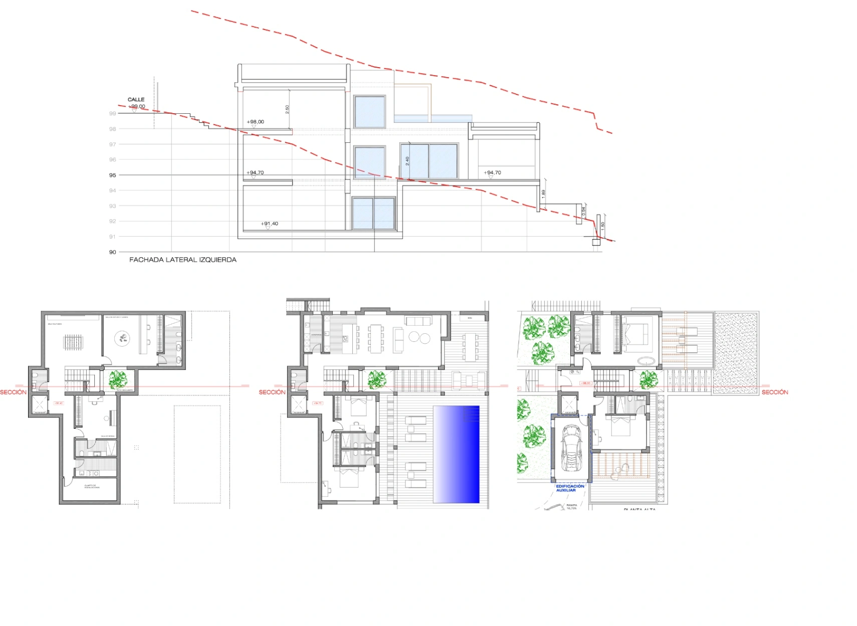 Ibiza stijl nieuwbouwvilla onder constructie te koop in La Sabatera, Moraira