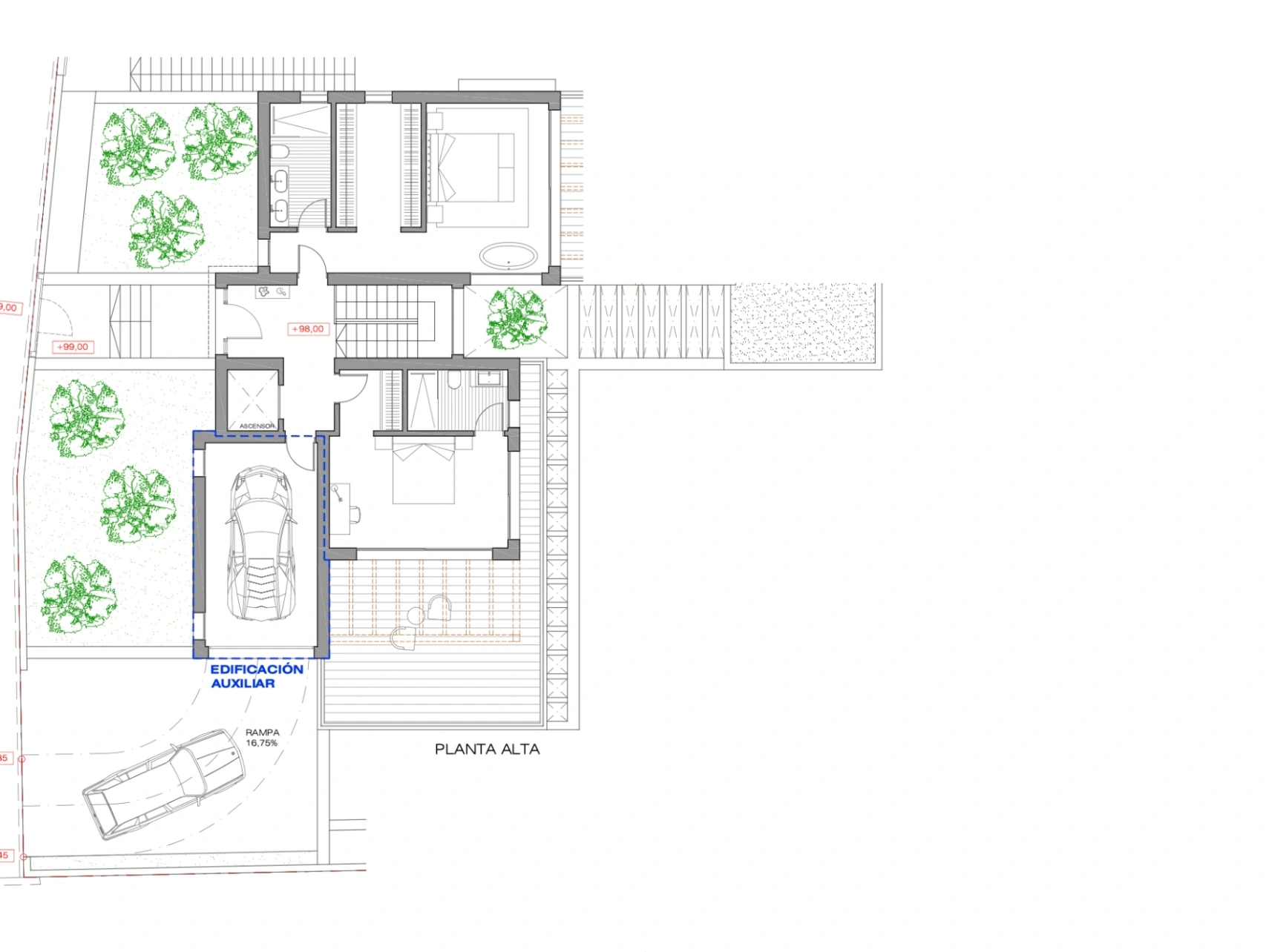 Ibiza stijl nieuwbouwvilla onder constructie te koop in La Sabatera, Moraira