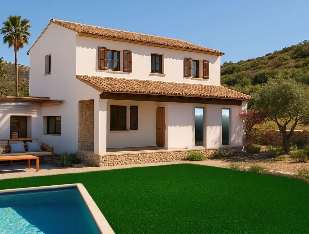 Plattelandswoning met verbouwproject, zwembad en vergunning – Moraira
