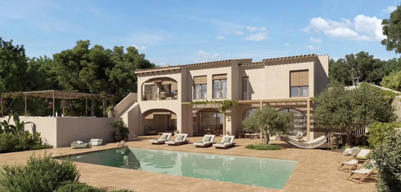 Ibizastijl villa te koop op wandelafstand van het strand La Fustera, Benissa