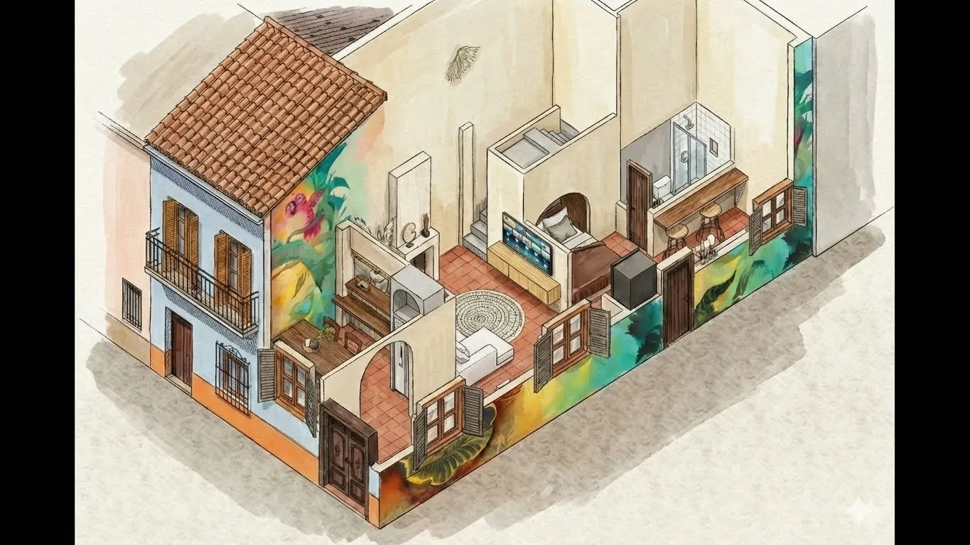 Renovatieproject - Traditionele Casa de Pueblo met goedgekeurde vergunning en dakterras