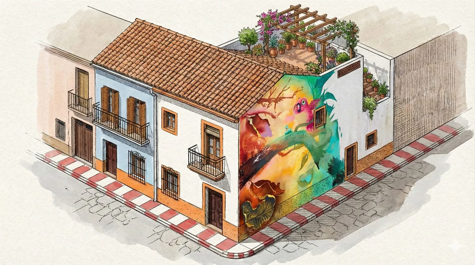 Renovatieproject - Traditionele Casa de Pueblo met goedgekeurde vergunning en dakterras