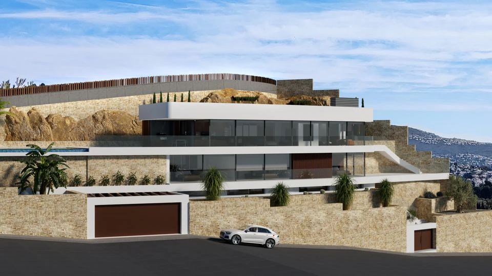 Fascinerende nieuwbouwvilla met panoramisch zeezicht te koop in Raco De Galeno, Benissa