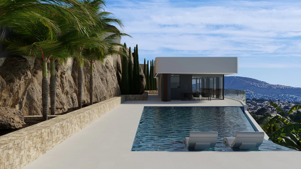 Fascinerende nieuwbouwvilla met panoramisch zeezicht te koop in Raco De Galeno, Benissa