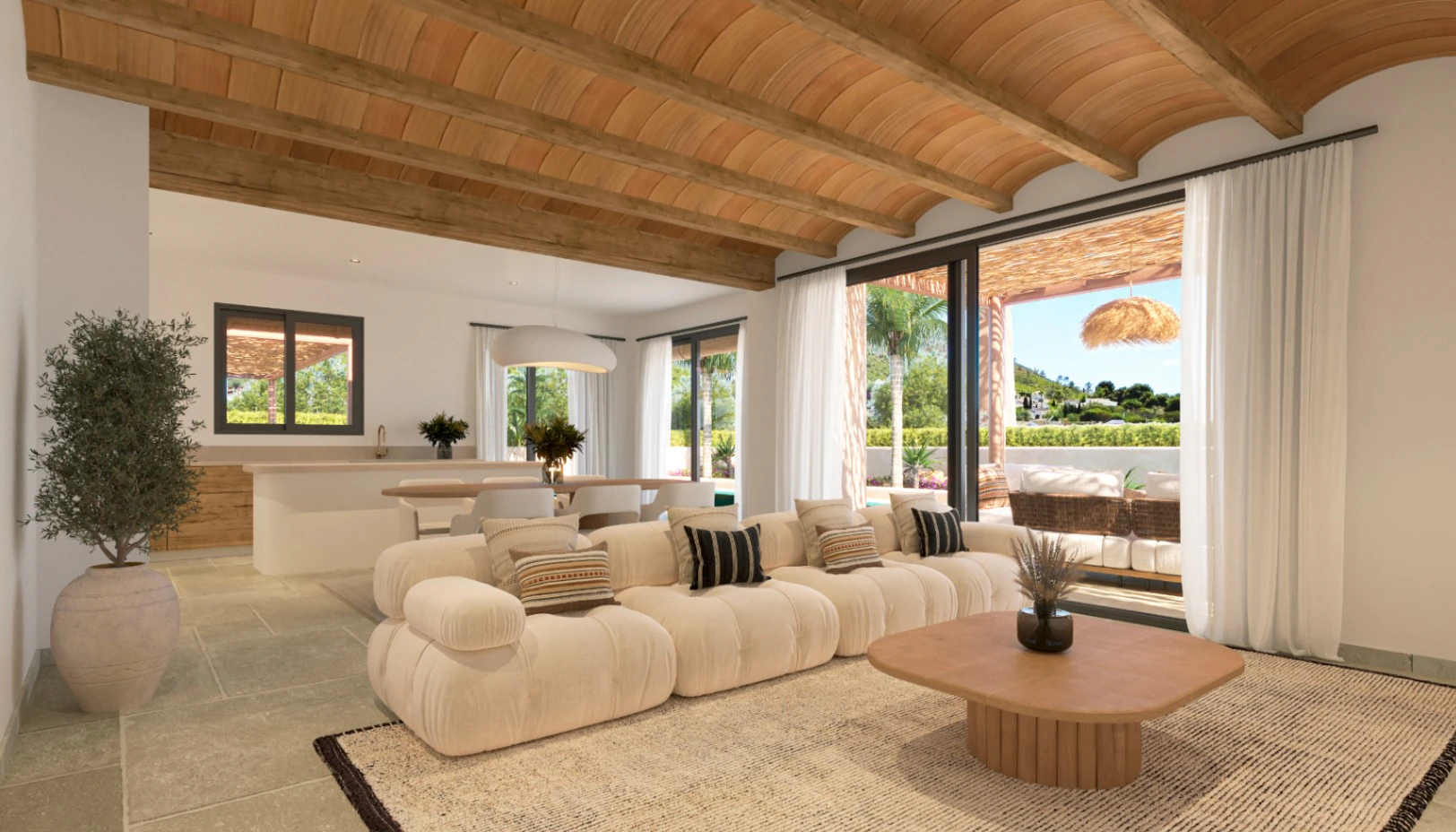 Mediterraan stijl Ibizaanse villa te koop in Lomas Del Rey Jávea, Costa Blanca