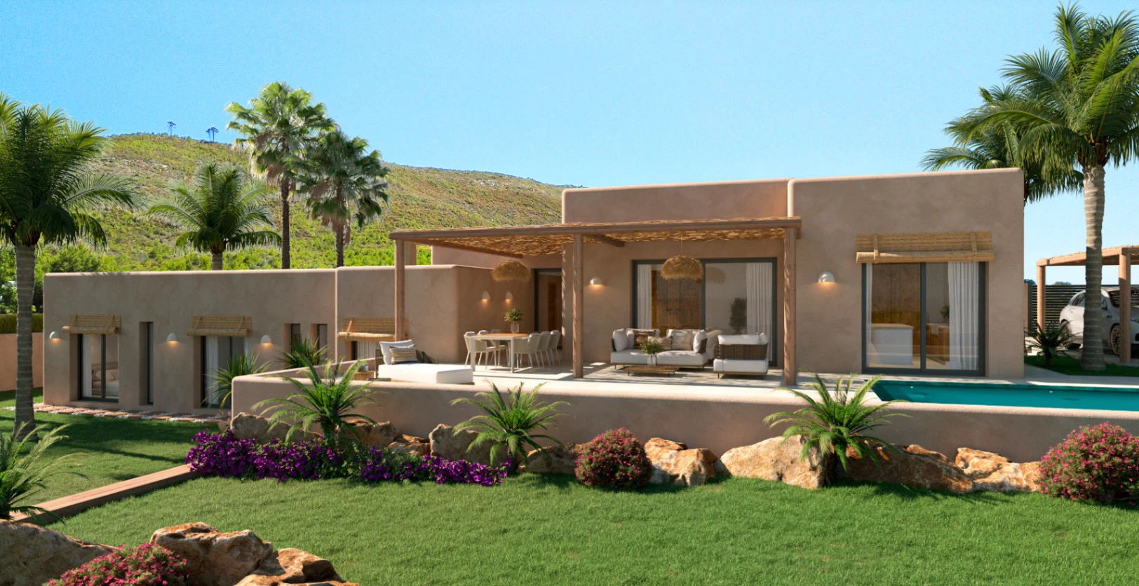 Mediterraan stijl Ibizaanse villa te koop in Lomas Del Rey Jávea, Costa Blanca