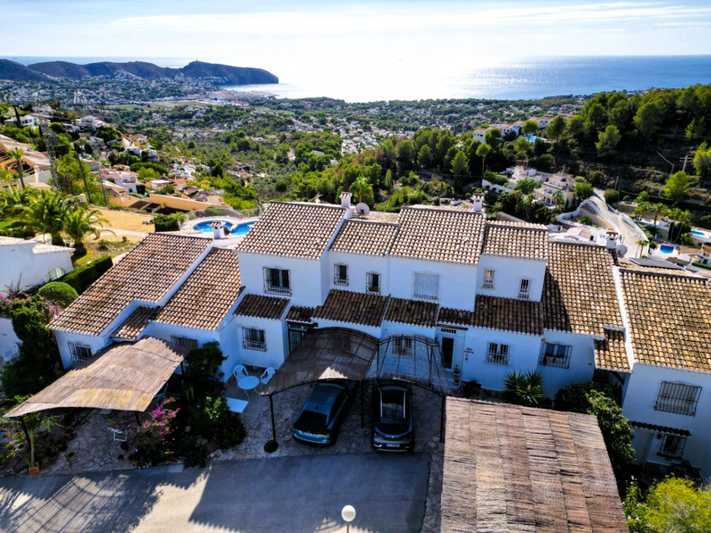 Rijtjeshuis met panoramisch uitzicht op zee in Moraira