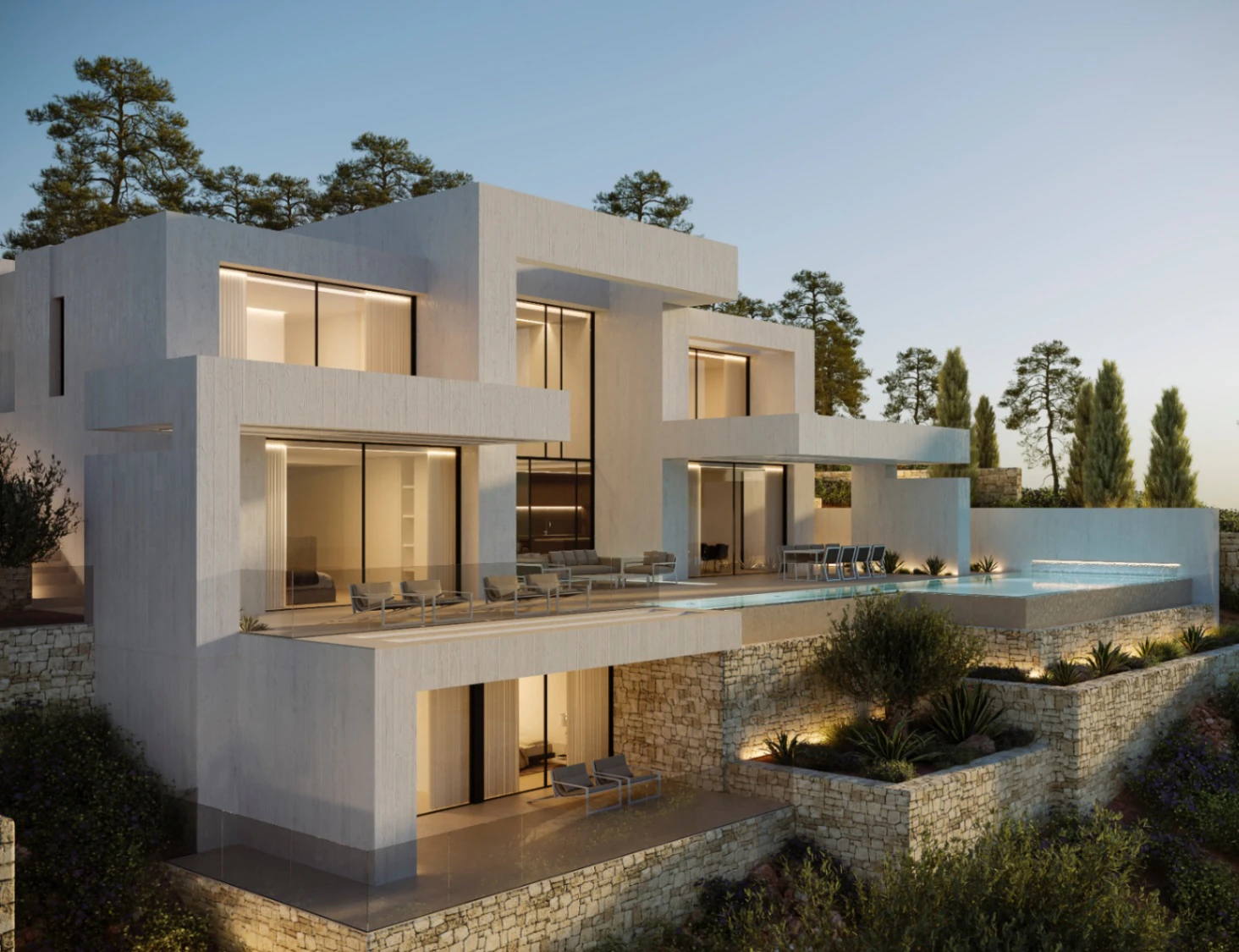 Nieuwbouwvilla met zeezicht te koop in La Granadella, Javea