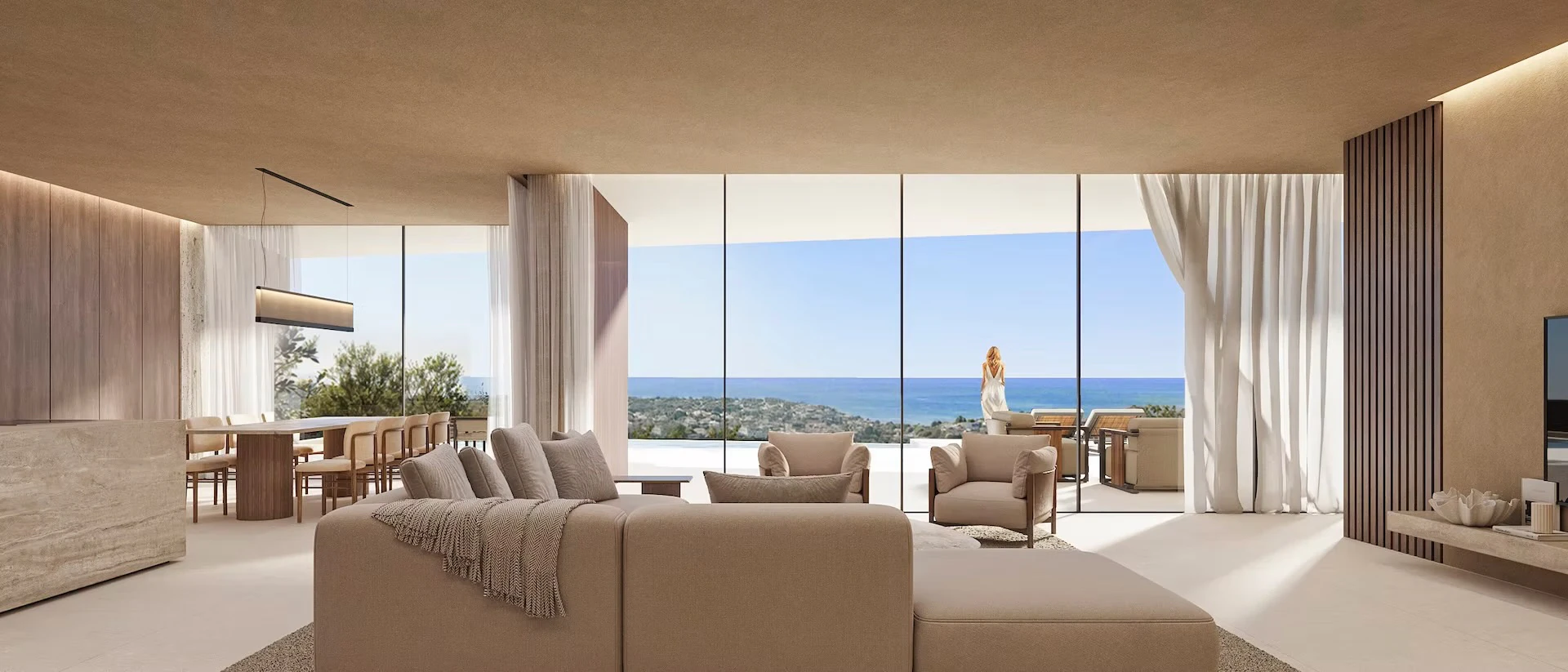 Moderne, luxueuze nieuwbouwvilla met panoramisch zeezicht te koop in Montemar, Benissa