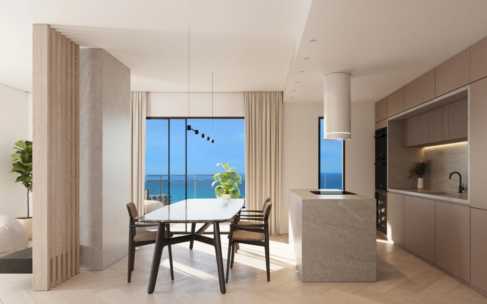 Nieuwbouwappartementen met zeezicht te koop in het centrum van Calpe