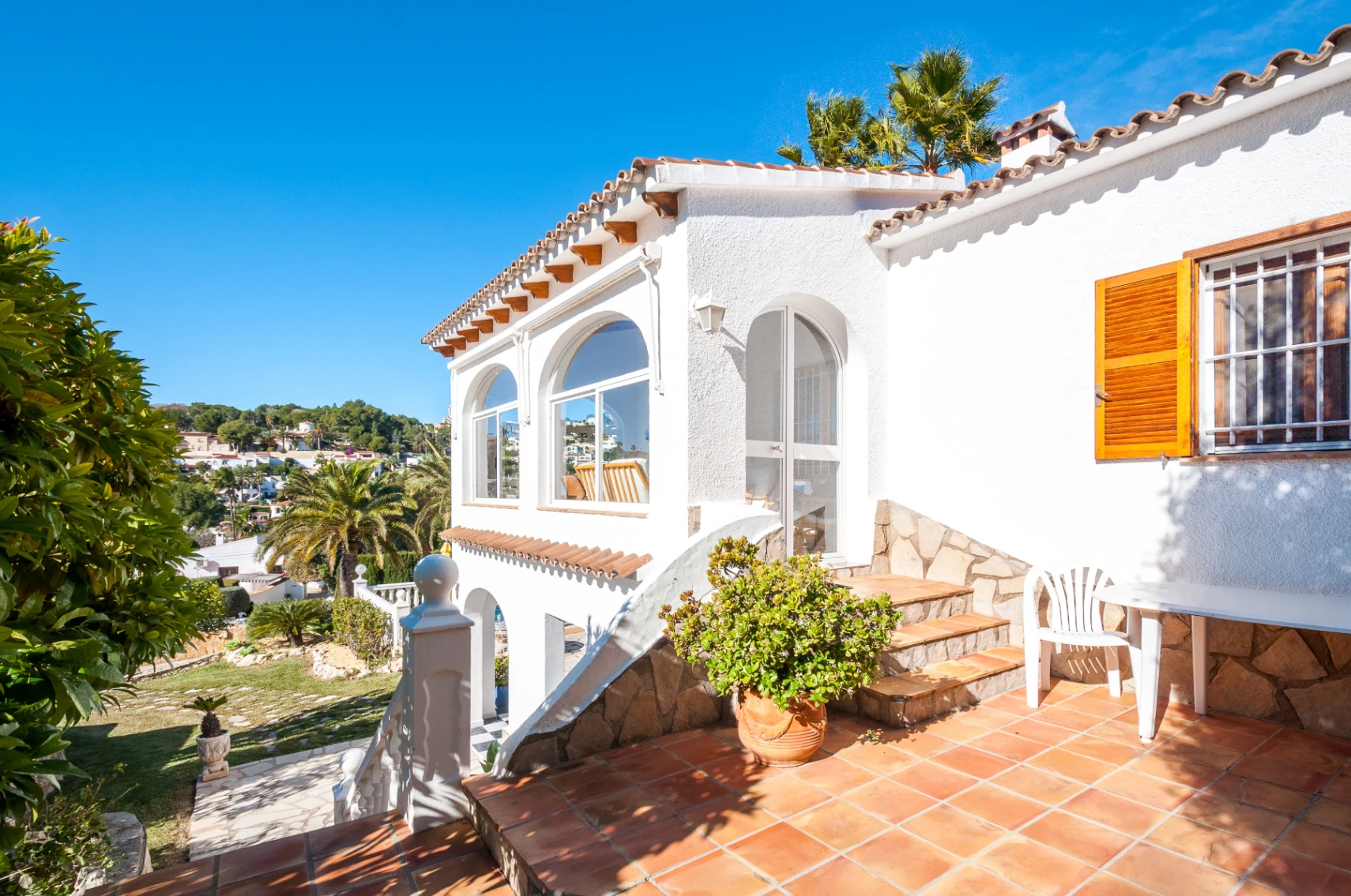 Zuidwest-georiënteerde Mediterraanse Villa in Benissa nabij San Jaime Golfclub