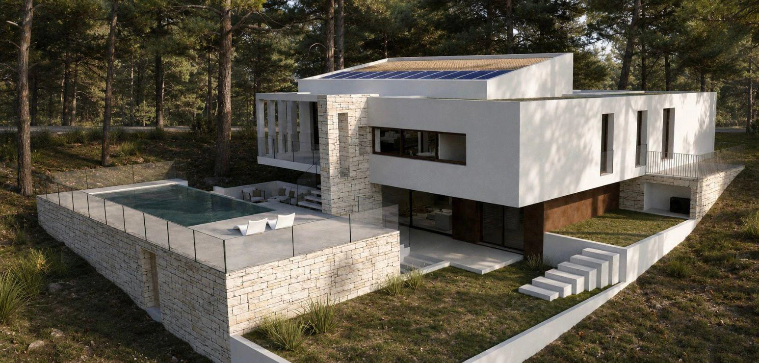 Prachtig project voor een nieuwbouwvilla te koop in La Cometa, Moraira