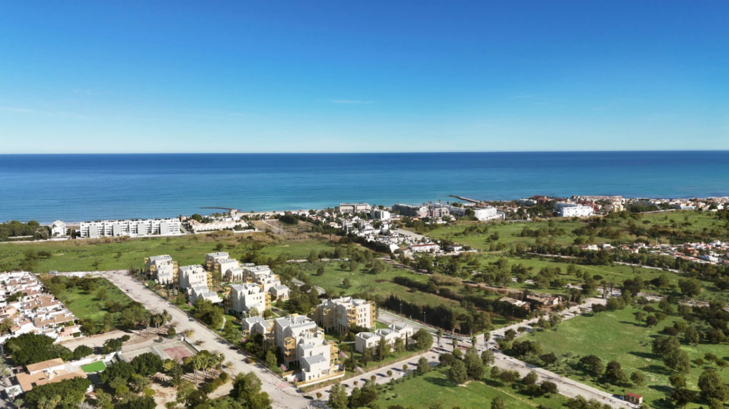 New build apartments under construction in Les Deveses, El Verger