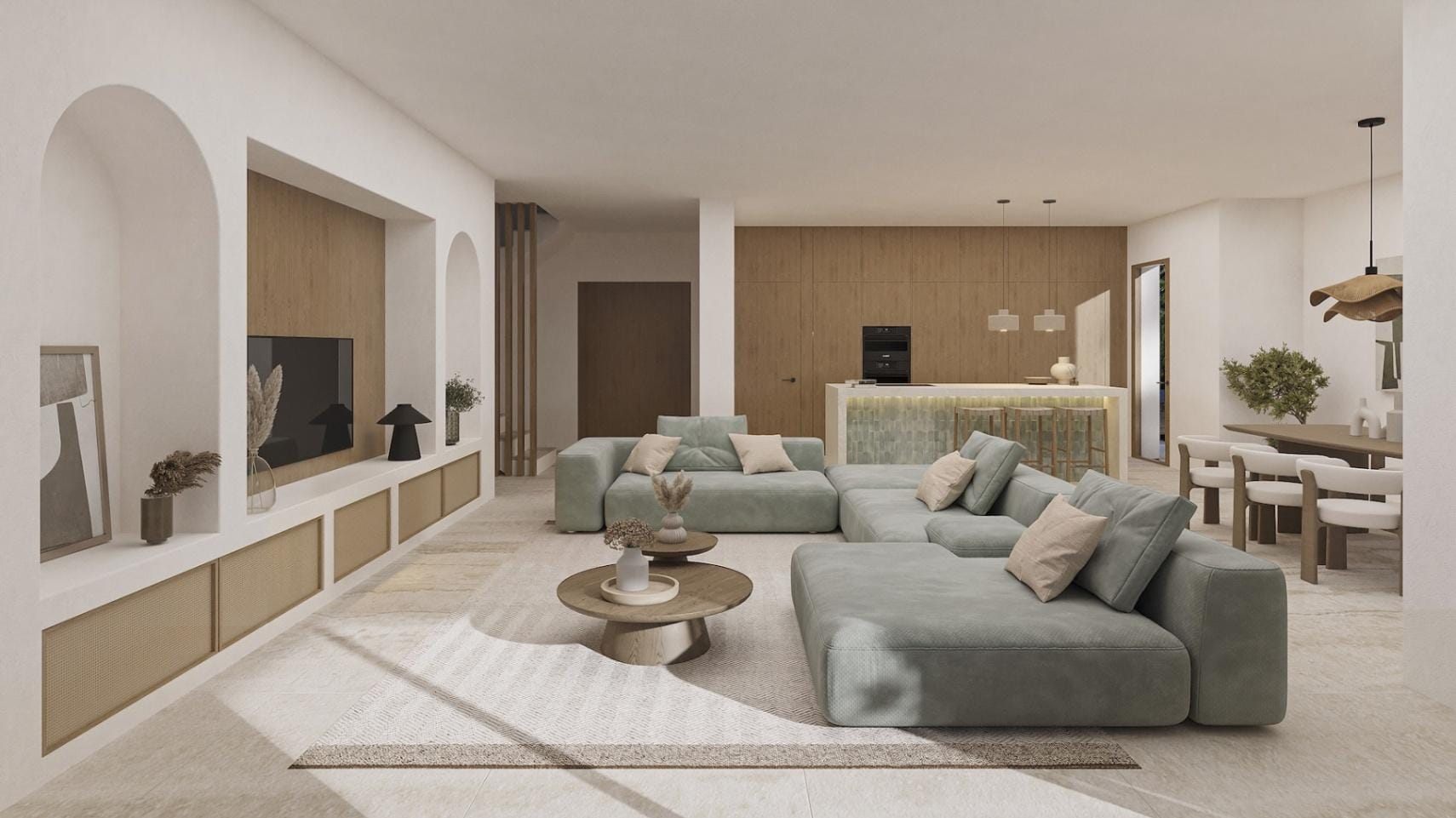 Villa with sea view and Ibiza charm in La Fustera