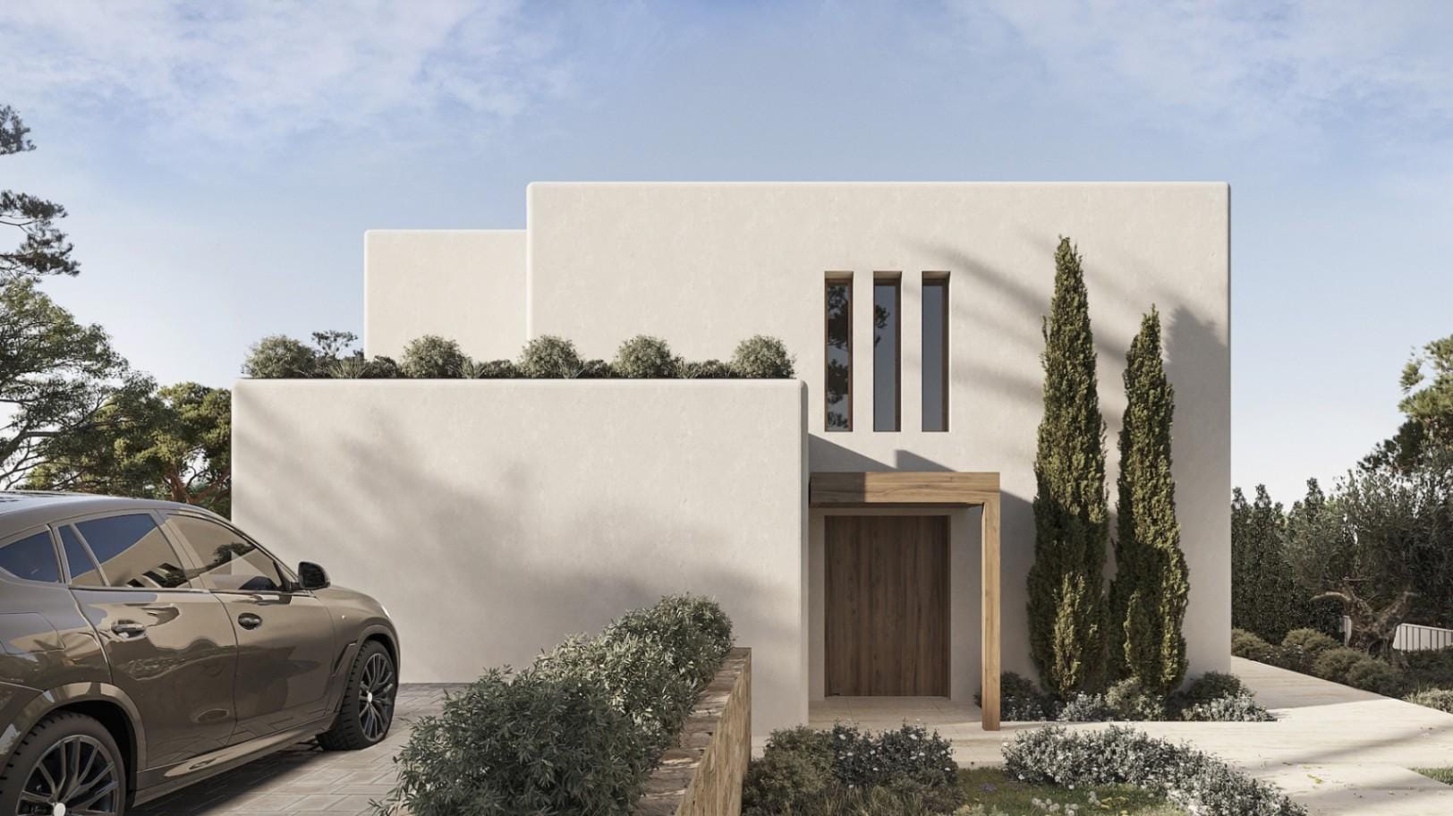 Villa with sea view and Ibiza charm in La Fustera