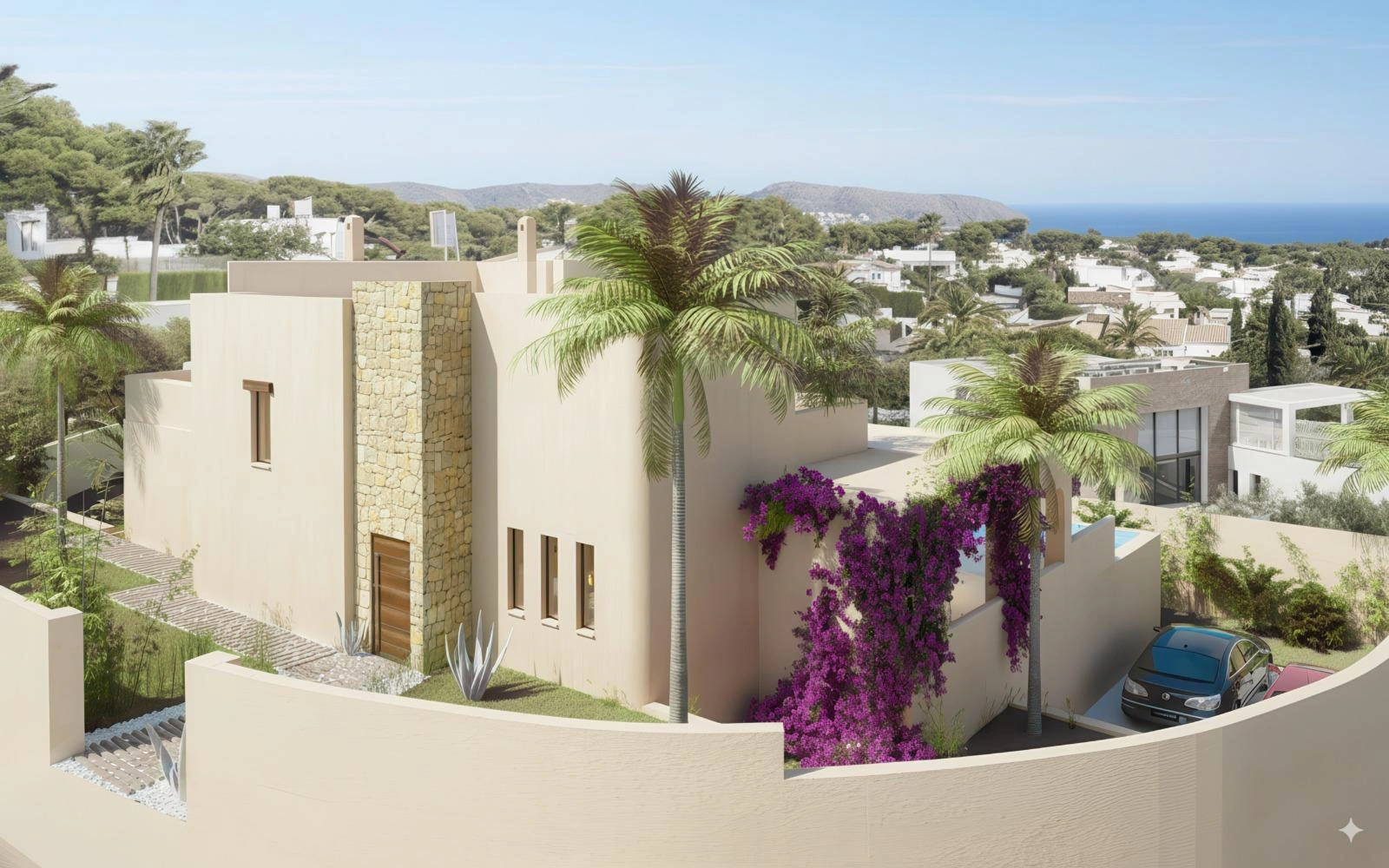Contemporary Mediterranean Villa in Moraira with Sea Views