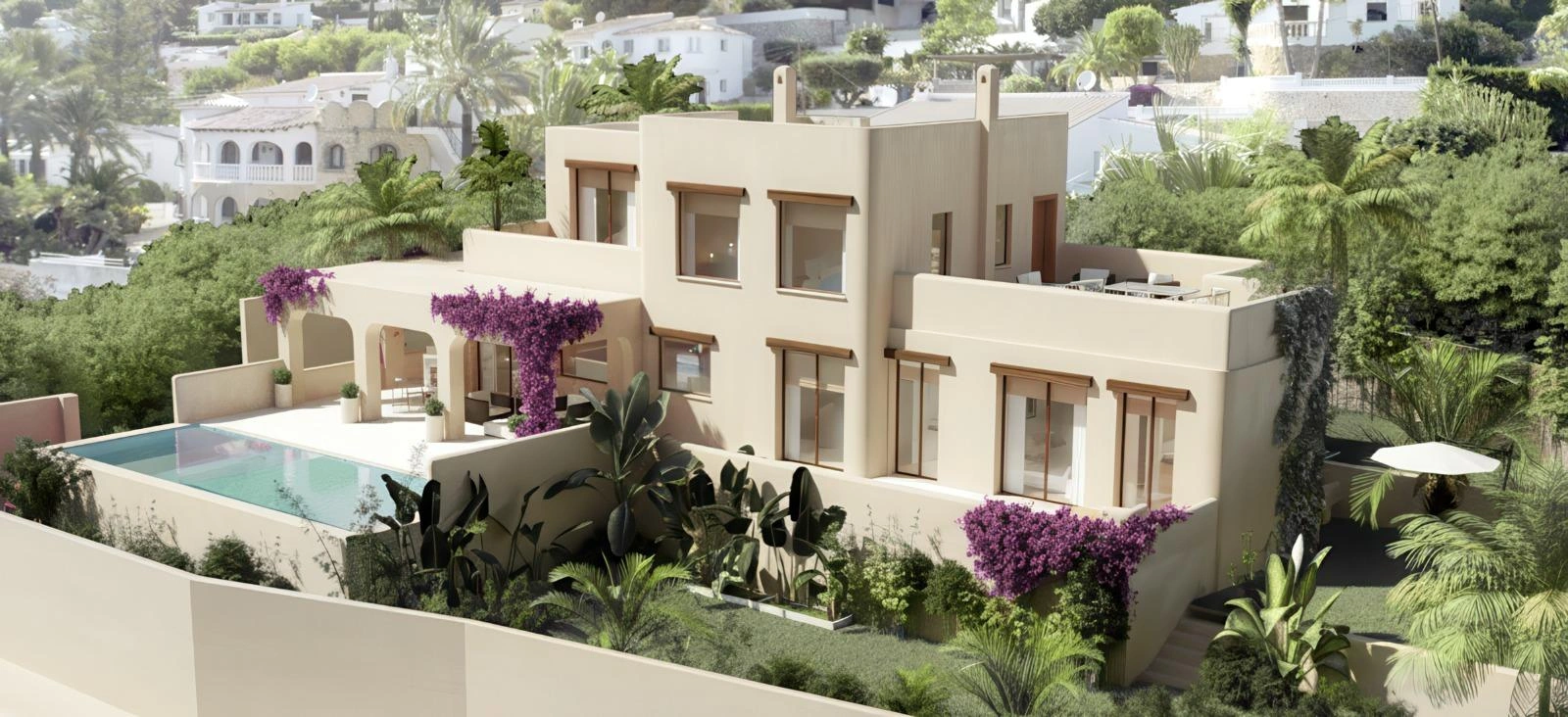 Contemporary Mediterranean Villa in Moraira with Sea Views
