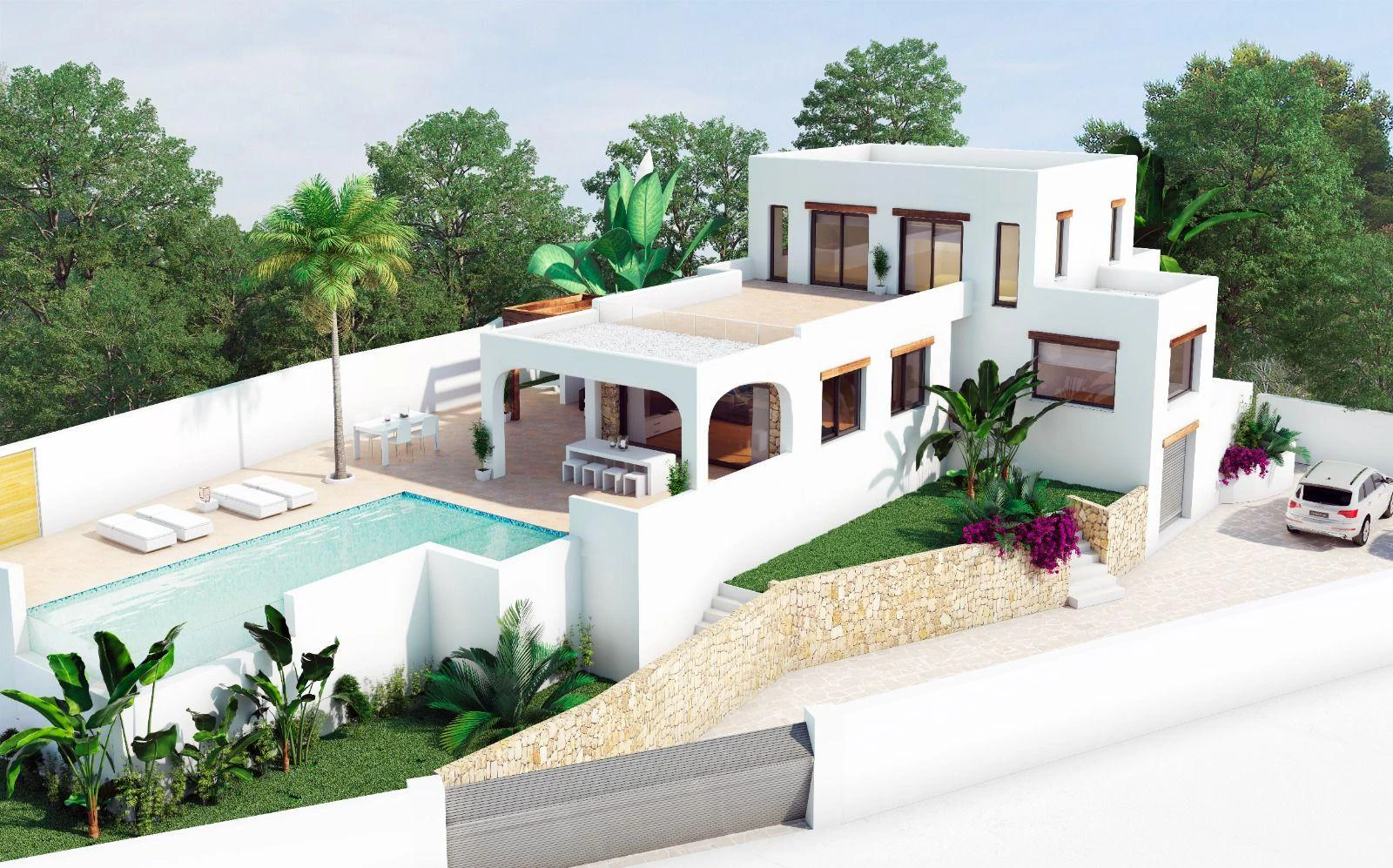 Villa te koop met zeezicht in Moraira
