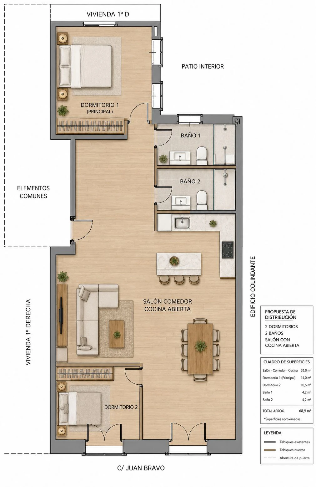 ESTUPENDO PISO EXTERIOR EN VENTA CALLE JUAN BRAVO