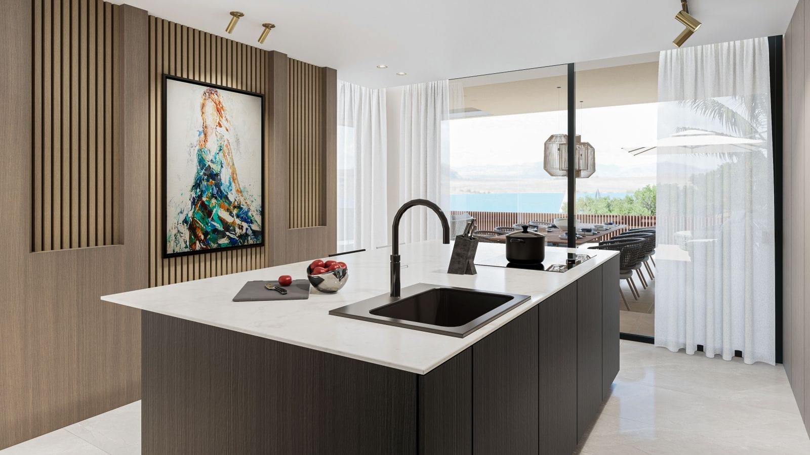 Estupendo proyecto de una villa moderna con vistas al mar