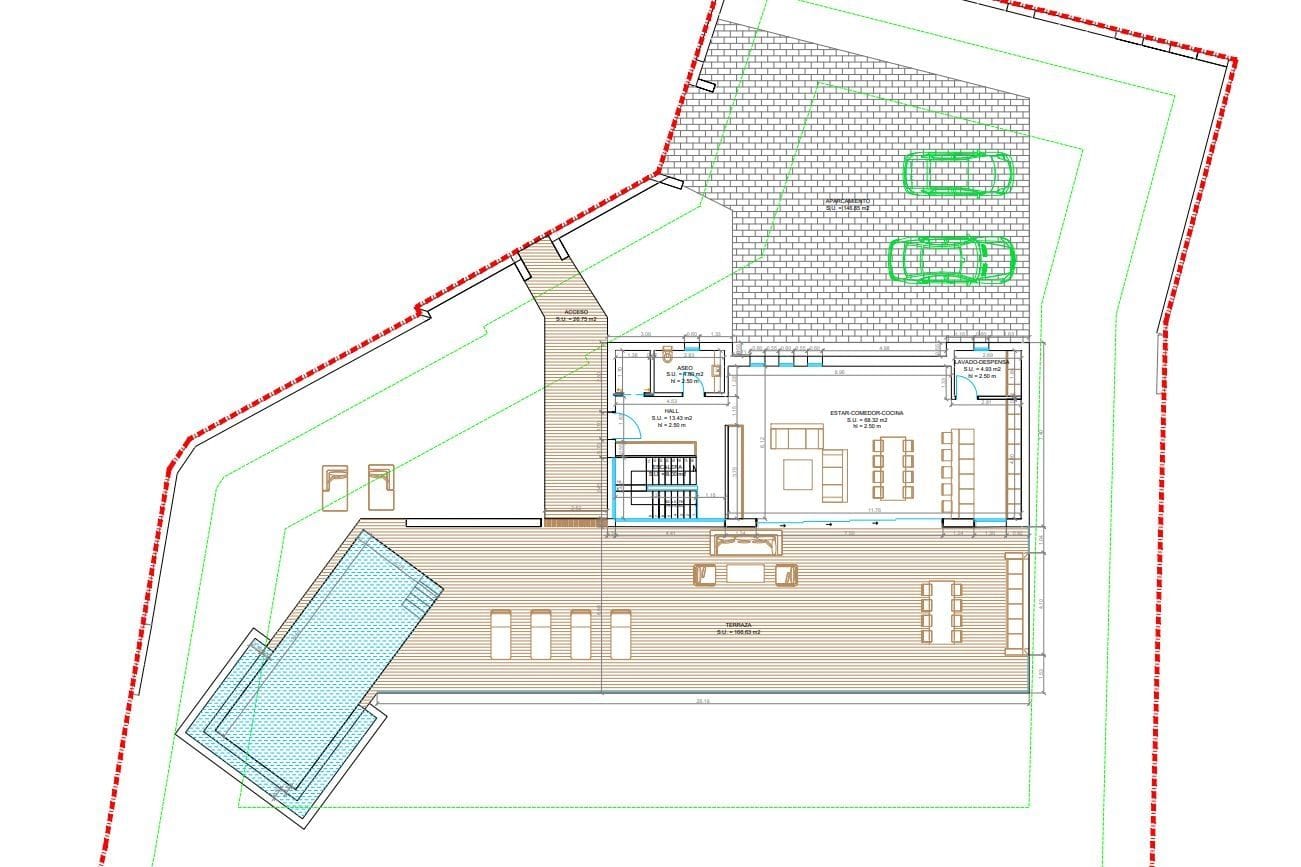 Proyecto de villa moderna con vistas al mar en lugar idílico