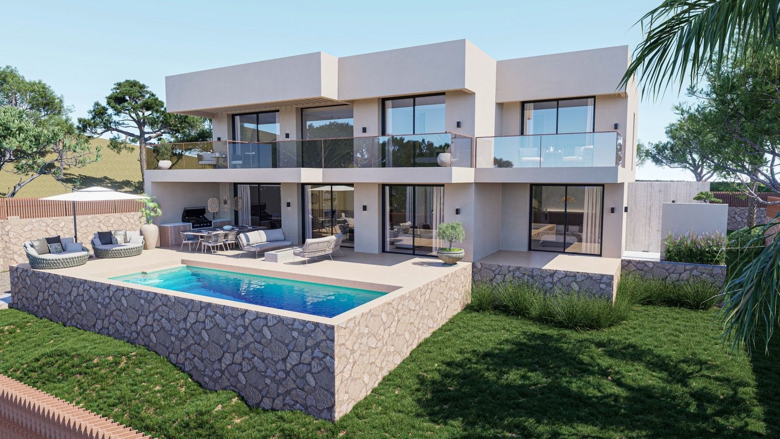 Estupendo proyecto de una villa moderna con vistas al mar